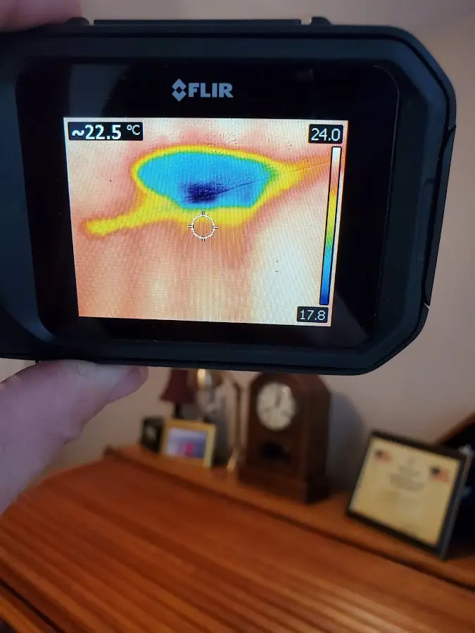 Thermal imaging inspection for water damage in Swannanoa